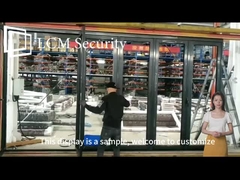 水平型アルミガラス折りたたみのドア 換気付きのダブルガラス型二重ドア